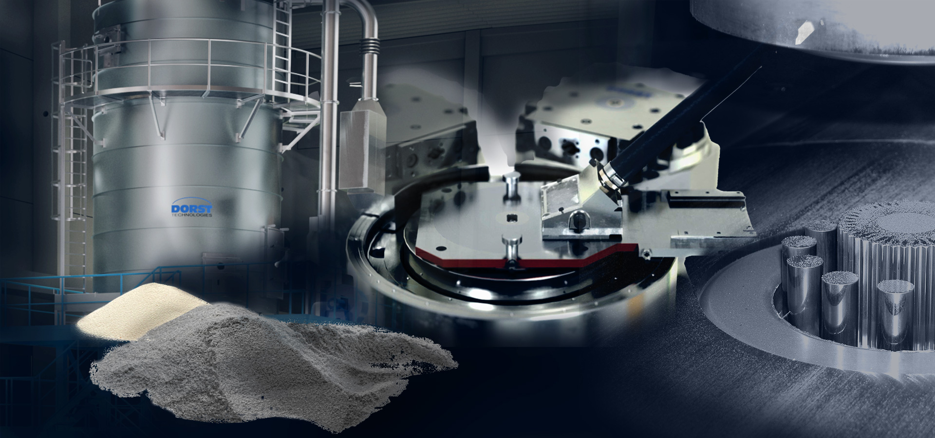 DORST spray dryer, powder press and metal powder for carbide production