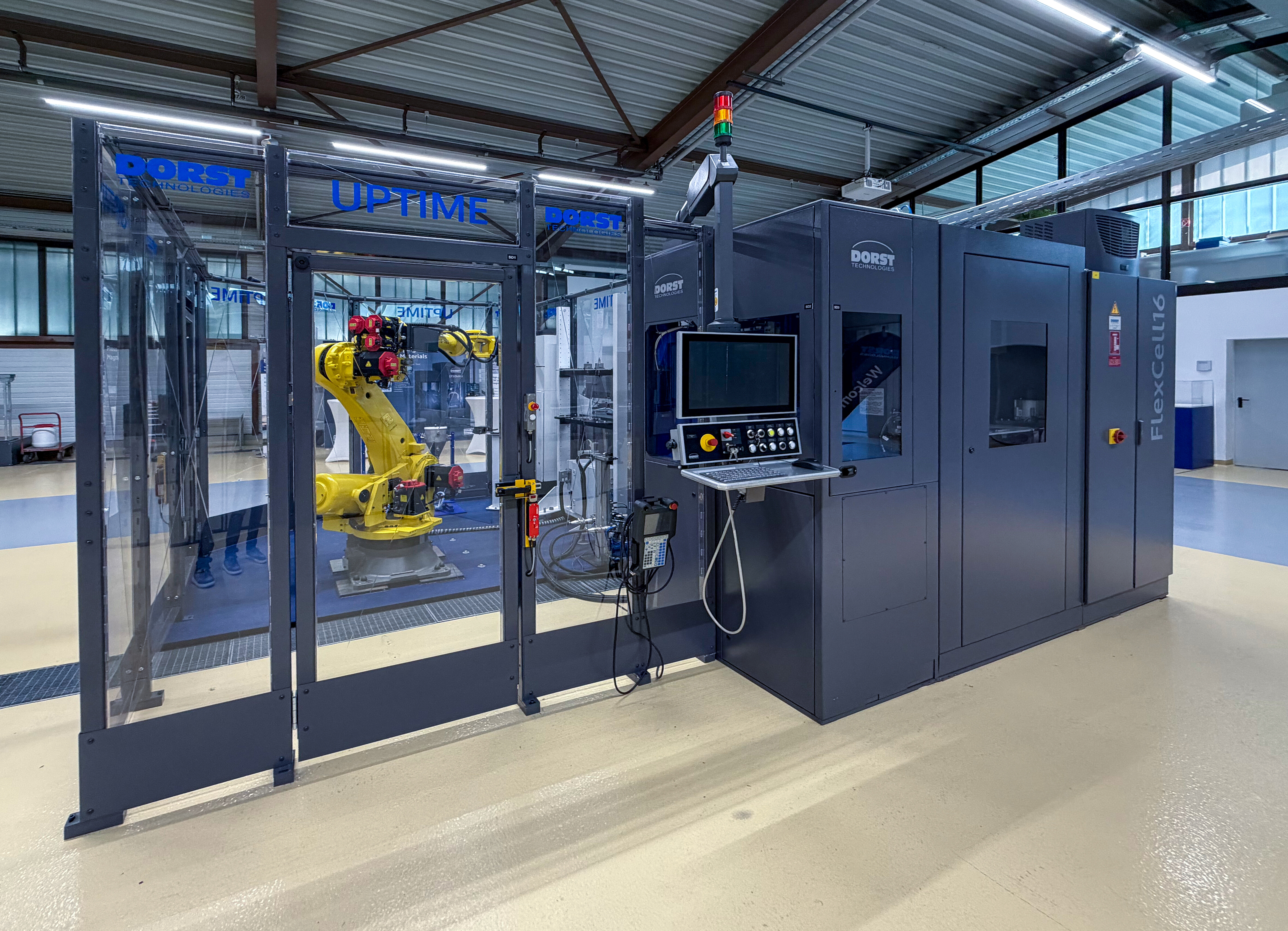  FLEXCELL16 press integrated with Dorst Technologies’ UPTIME automated part-changeover system